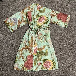 Sévya 100% cotton Floral Kimono Robe